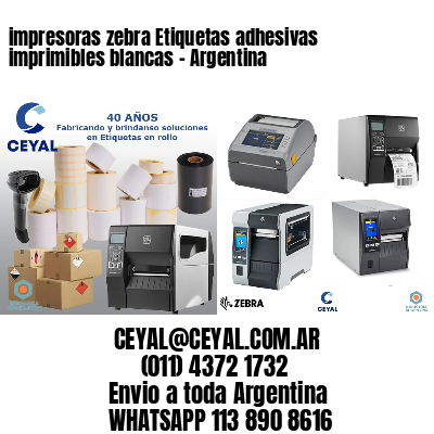 impresoras zebra Etiquetas adhesivas imprimibles blancas – Argentina