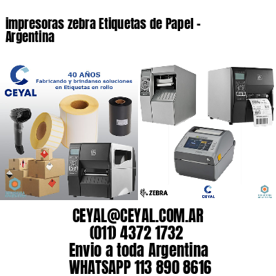 impresoras zebra Etiquetas de Papel - Argentina