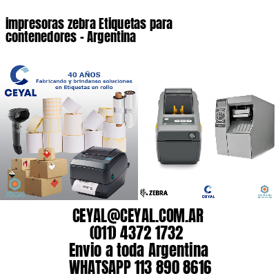 impresoras zebra Etiquetas para contenedores - Argentina