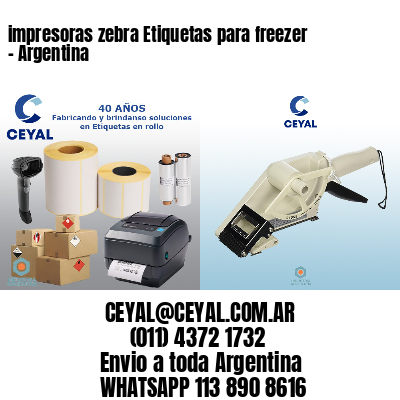 impresoras zebra Etiquetas para freezer - Argentina