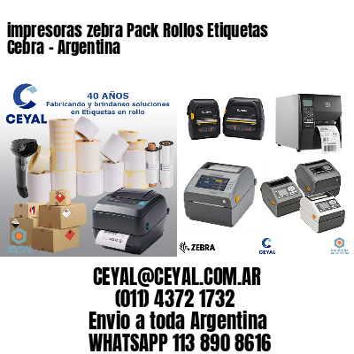impresoras zebra Pack Rollos Etiquetas Cebra - Argentina