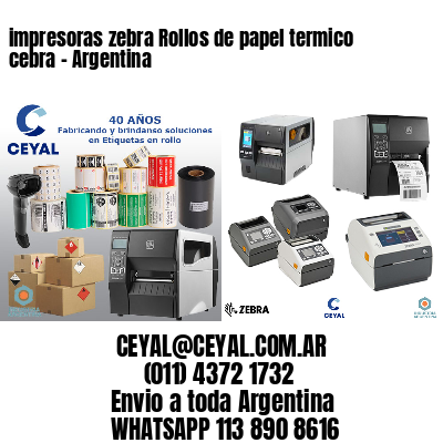 impresoras zebra Rollos de papel termico cebra - Argentina