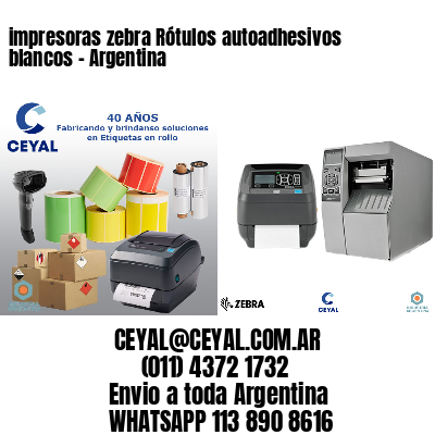 impresoras zebra Rótulos autoadhesivos blancos – Argentina