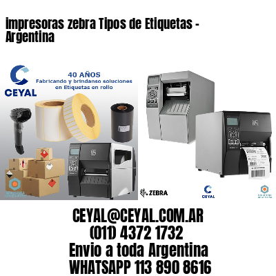 impresoras zebra Tipos de Etiquetas - Argentina
