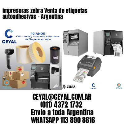 impresoras zebra Venta de etiquetas autoadhesivas - Argentina