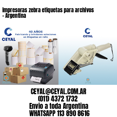 impresoras zebra etiquetas para archivos – Argentina