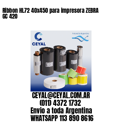 Ribbon HL72 40×450 para impresora ZEBRA GC 420