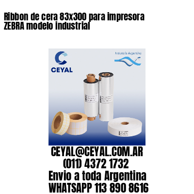 Ribbon de cera 83×300 para impresora ZEBRA modelo industrial
