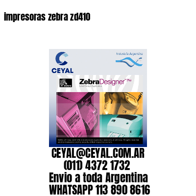 impresoras zebra zd410