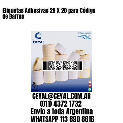 Etiquetas Adhesivas 29 X 20 para Código de Barras