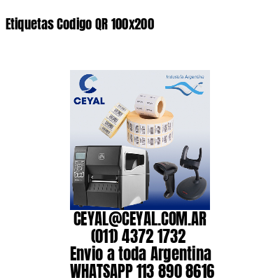 Etiquetas Codigo QR 100×200