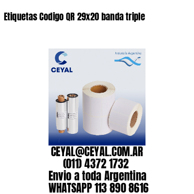 Etiquetas Codigo QR 29×20 banda triple
