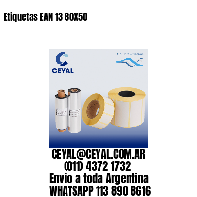 Etiquetas EAN 13 80X50