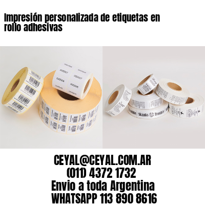 Impresión personalizada de etiquetas en rollo adhesivas