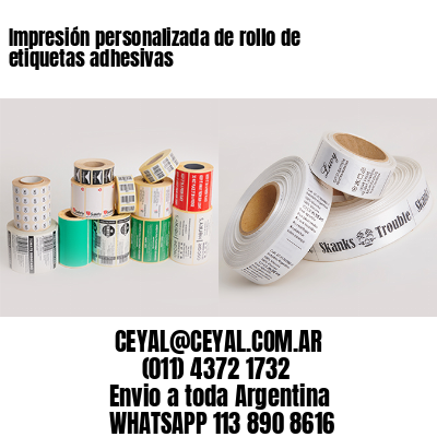 Impresión personalizada de rollo de etiquetas adhesivas