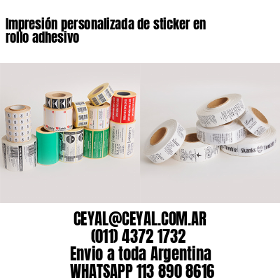Impresión personalizada de sticker en rollo adhesivo