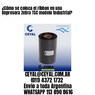 ¿Cómo se coloca el ribbon en una impresora Zebra TSC modelo industrial?