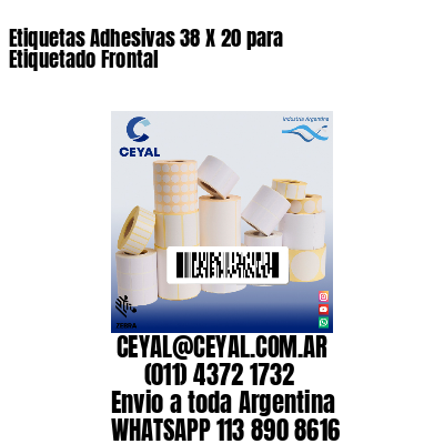 Etiquetas Adhesivas 38 X 20 para Etiquetado Frontal