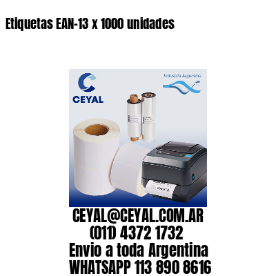 Etiquetas EAN-13 x 1000 unidades