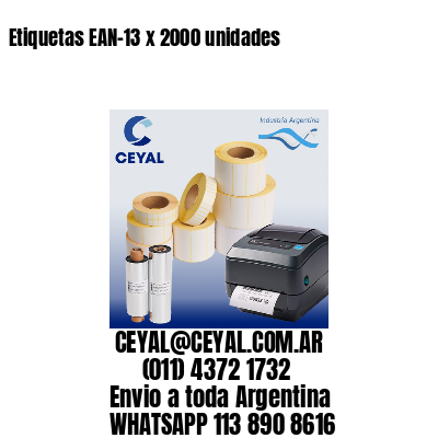 Etiquetas EAN-13 x 2000 unidades