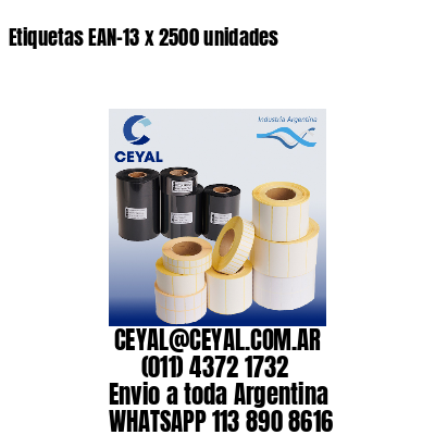 Etiquetas EAN-13 x 2500 unidades