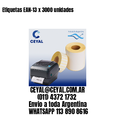 Etiquetas EAN-13 x 3000 unidades