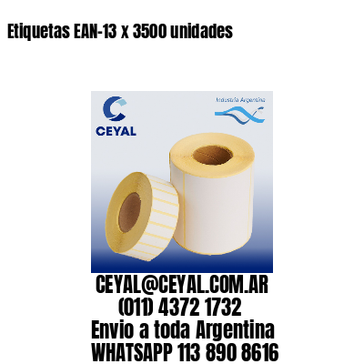 Etiquetas EAN-13 x 3500 unidades