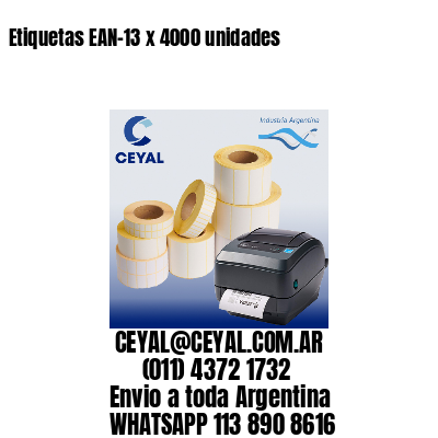 Etiquetas EAN-13 x 4000 unidades