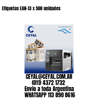 Etiquetas EAN-13 x 500 unidades