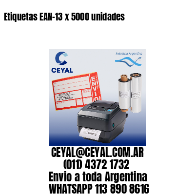 Etiquetas EAN-13 x 5000 unidades