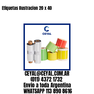 Etiquetas Ilustracion 20 x 40