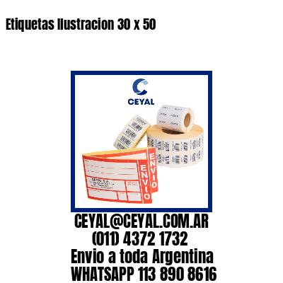 Etiquetas Ilustracion 30 x 50