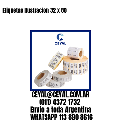 Etiquetas Ilustracion 32 x 80