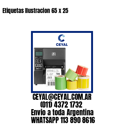 Etiquetas Ilustracion 65 x 25