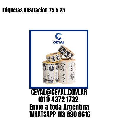 Etiquetas Ilustracion 75 x 25