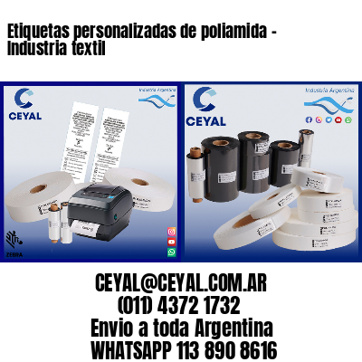 Etiquetas personalizadas de poliamida – Industria textil
