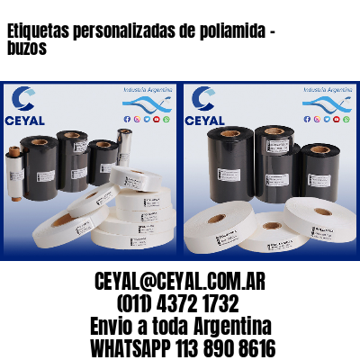 Etiquetas personalizadas de poliamida – buzos