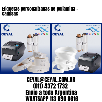 Etiquetas personalizadas de poliamida – camisas