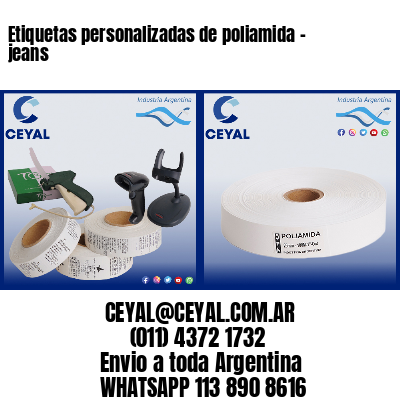 Etiquetas personalizadas de poliamida – jeans