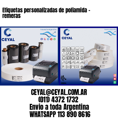 Etiquetas personalizadas de poliamida – remeras