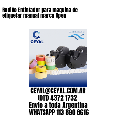 Rodillo Entintador para maquina de etiquetar manual marca Open
