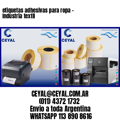 etiquetas adhesivas para ropa – Industria textil