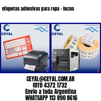 etiquetas adhesivas para ropa – buzos