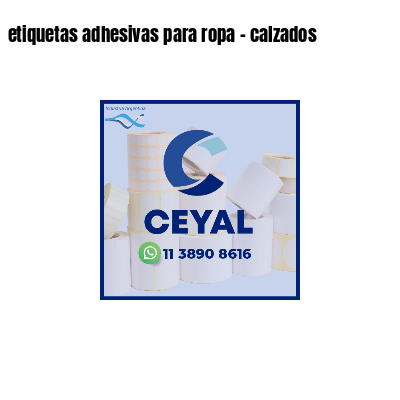 etiquetas adhesivas para ropa - calzados