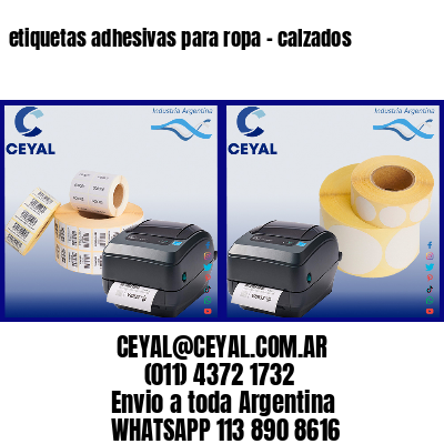 etiquetas adhesivas para ropa – calzados