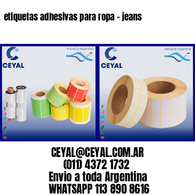 etiquetas adhesivas para ropa – jeans