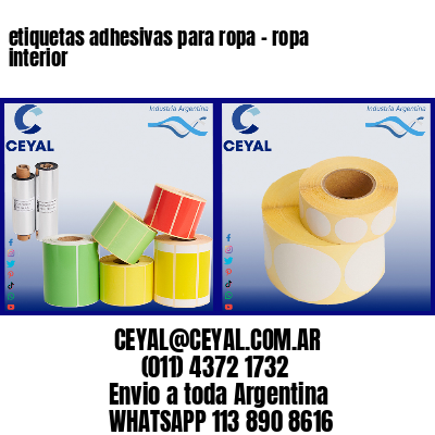 etiquetas adhesivas para ropa – ropa interior