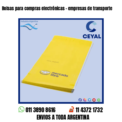Bolsas para compras electrónicas – empresas de transporte