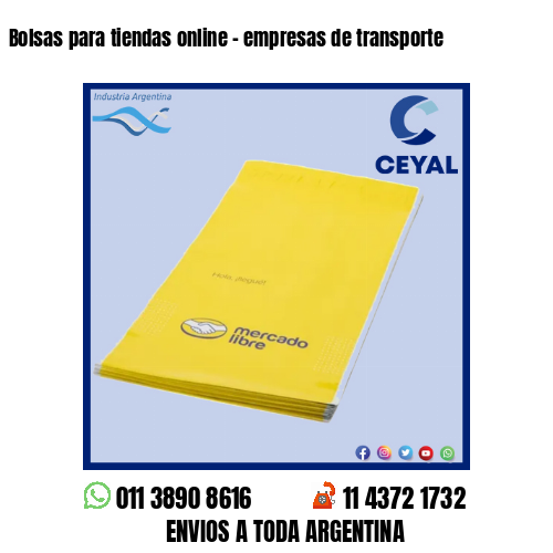 Bolsas para tiendas online – empresas de transporte