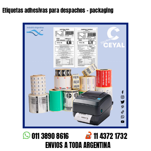 Etiquetas adhesivas para despachos – packaging